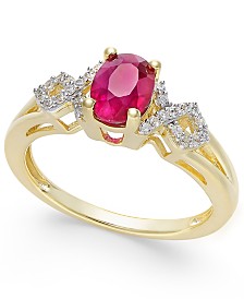 Nhẫn vàng đá Ruby thiên nhiên