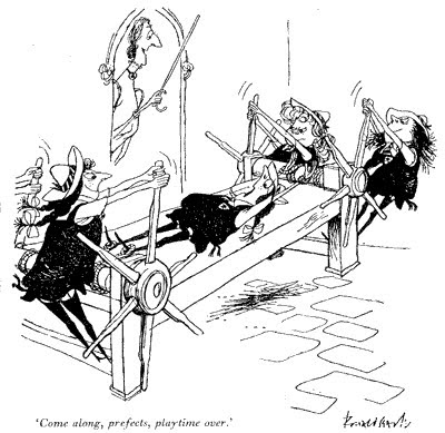 Searle had begun drawing his St Trinian's girls in 1942 as a searing
