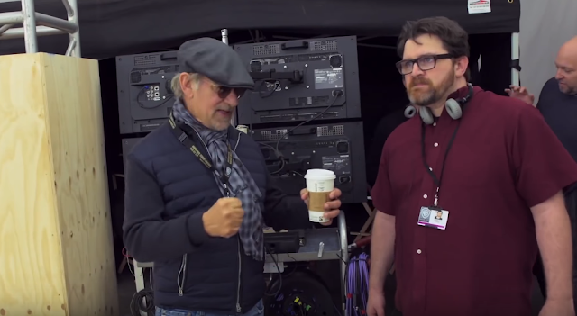 click to see more ready player one behind the scenes with steven Spielberg