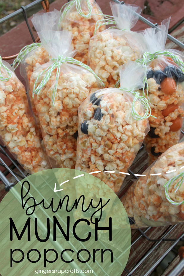 Bunny Munch Popcorn at GingerSnapCrafts.com #popcorn #recipes