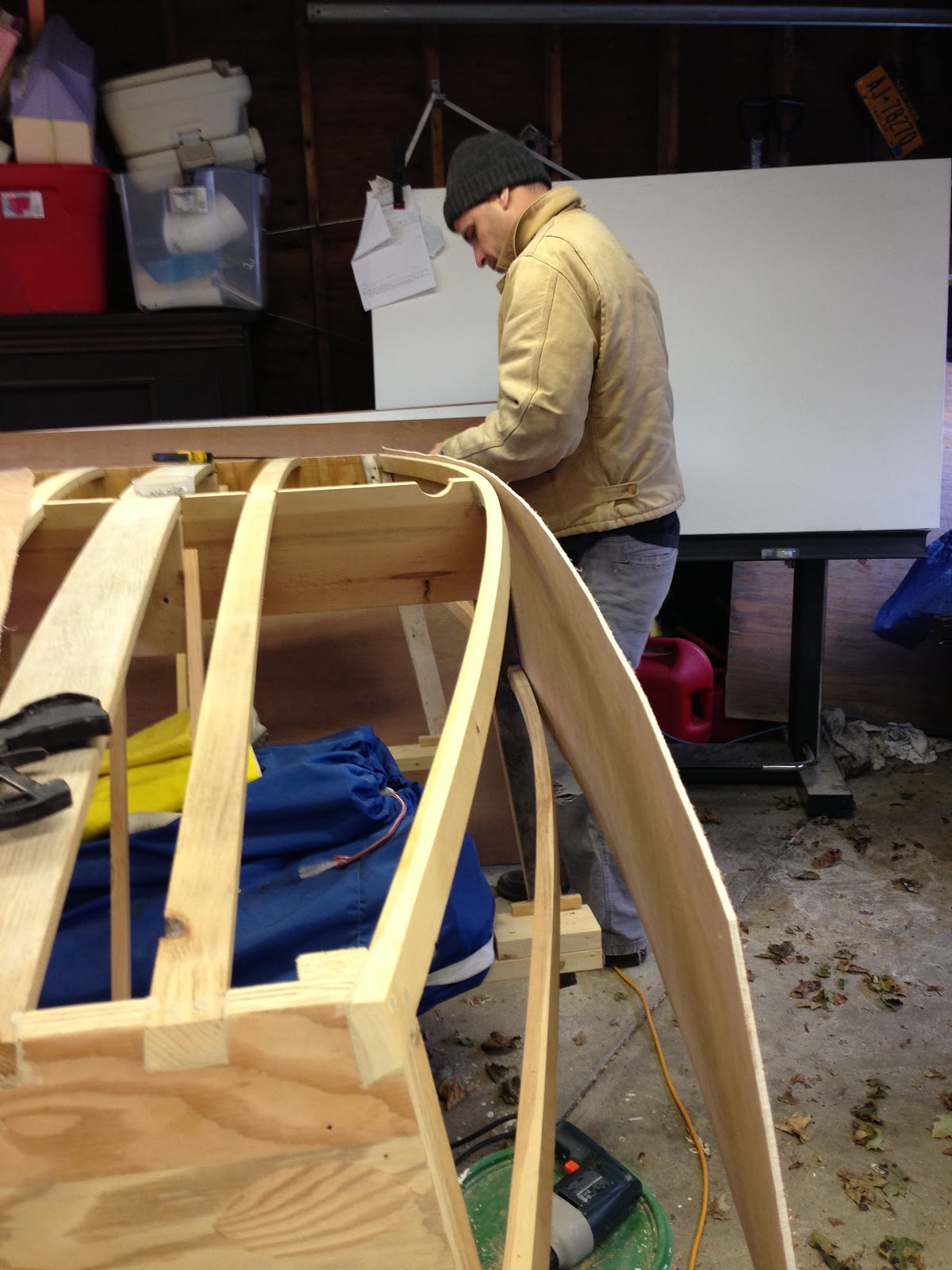 wooden optimist: adding hull panels to the optimist pram