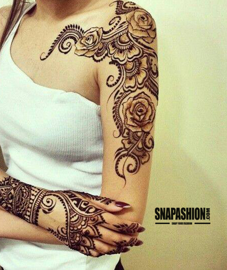 Sexy Mehndi Designs in 2015 for Hands and Back Side