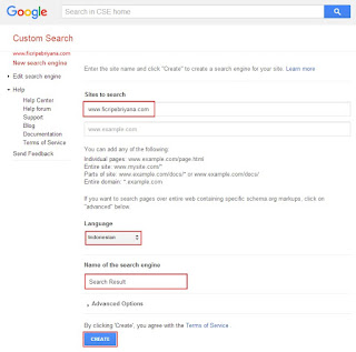Cara Memasang Google Search Custom Search Engine di Blog 1