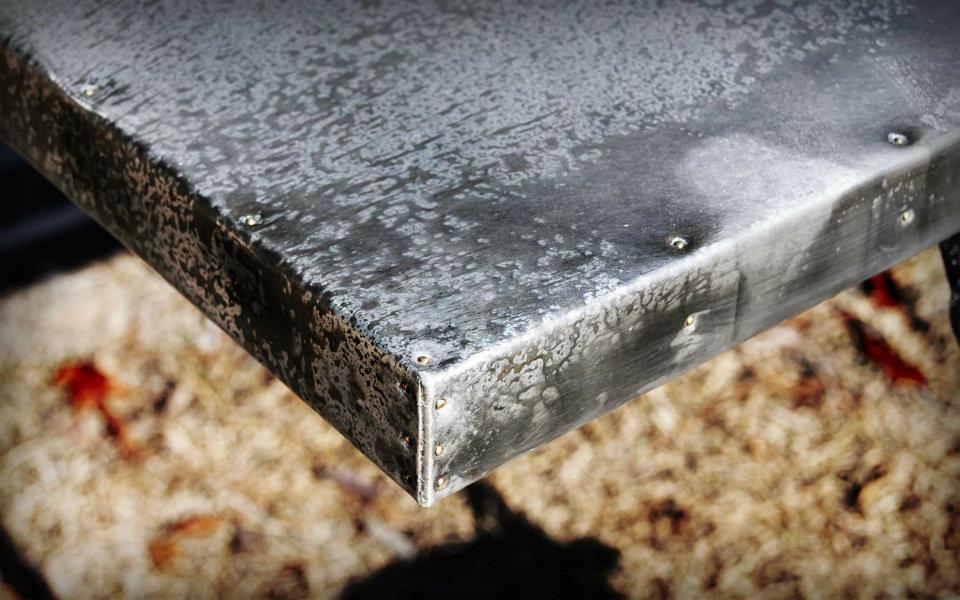 Zinc sheet metal countertop california
