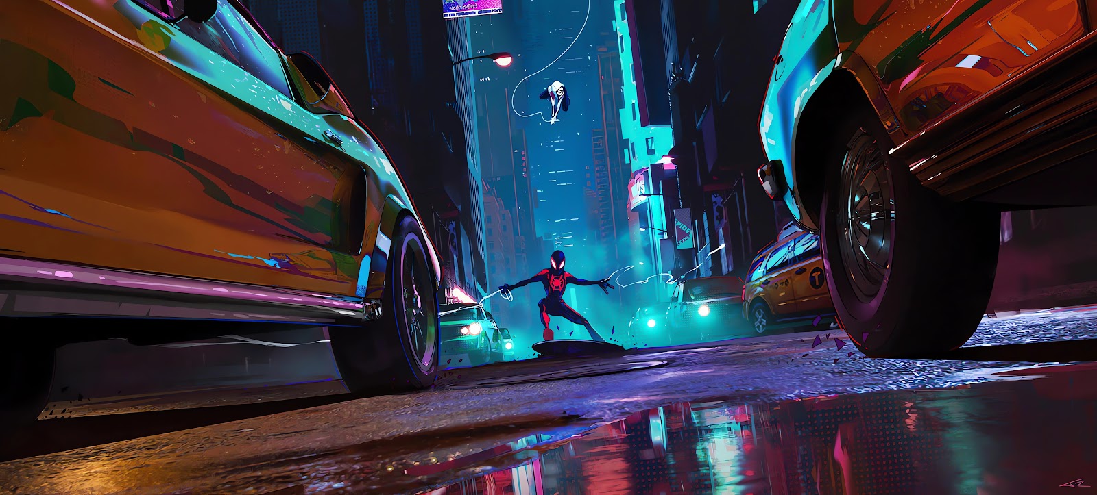toplist Spider-Man and Spider-Gwen in the City 4K Wallpaper for PC