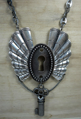 Steampunk Style Keyhole Necklace