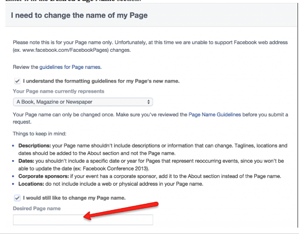 How To Change Name On Business Facebook Page