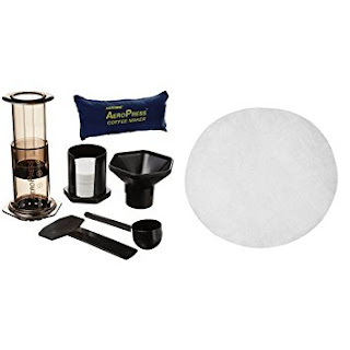 Aerobie AeroPress Coffee Maker with Tote Storage Bag and Filter Papers Pack of 350