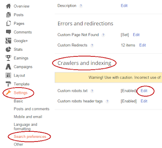 how-to-add-robots-text-in-blogger