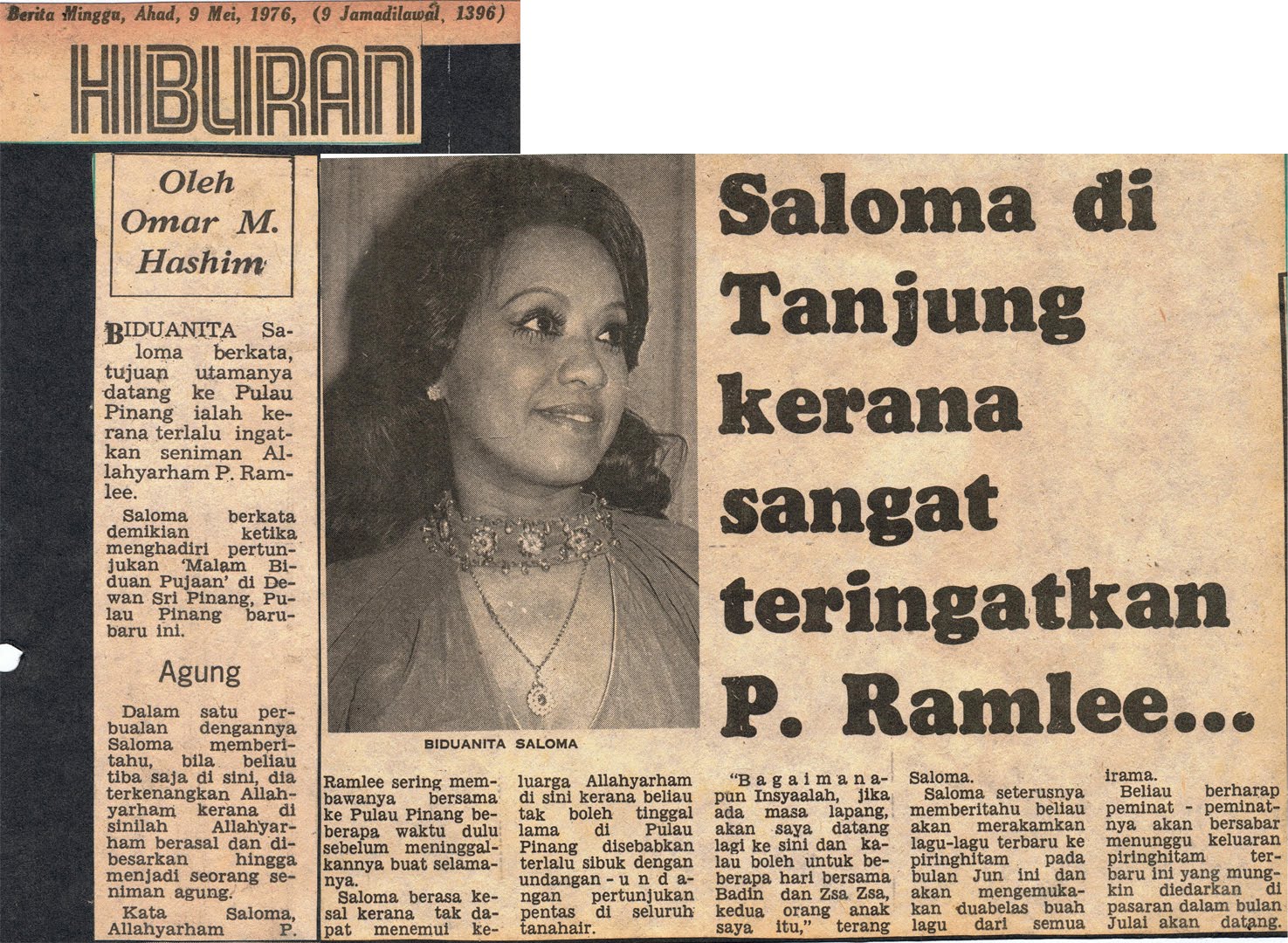 OMAR M. HASHIM (OMARA): Saloma Yang Ku Kenal