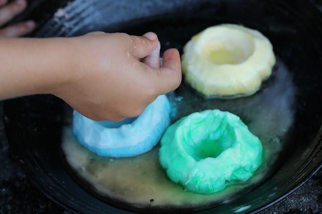 Ice volcanoes are easy to make and a fun science and play activity for kids of any age.