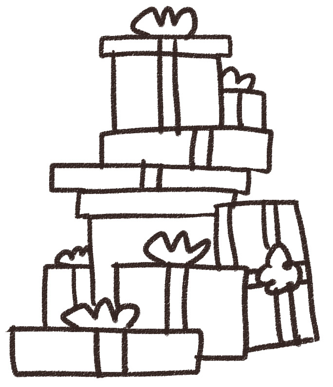 山積みのプレゼントのイラスト クリスマス ゆるかわいい無料イラスト素材集 山積みのプレゼントのイラスト クリスマス ゆるかわいい無料イラスト素材集
