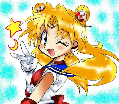 This is kind of cool. Sailor Moon drawn in Slayers..