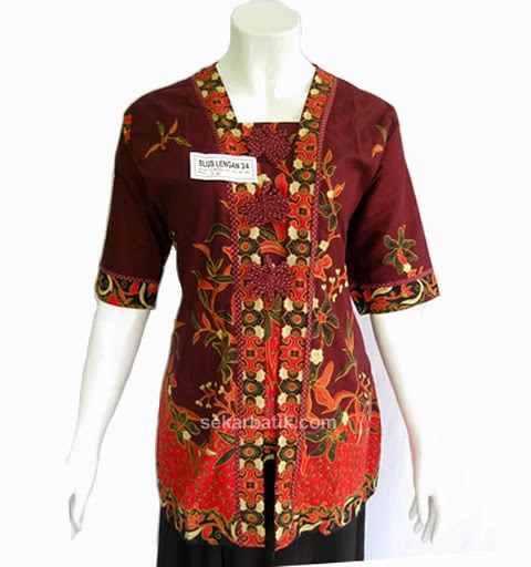 8 Model  Baju  Batik  Wanita  Modern  Untuk Kerja Terbaru 