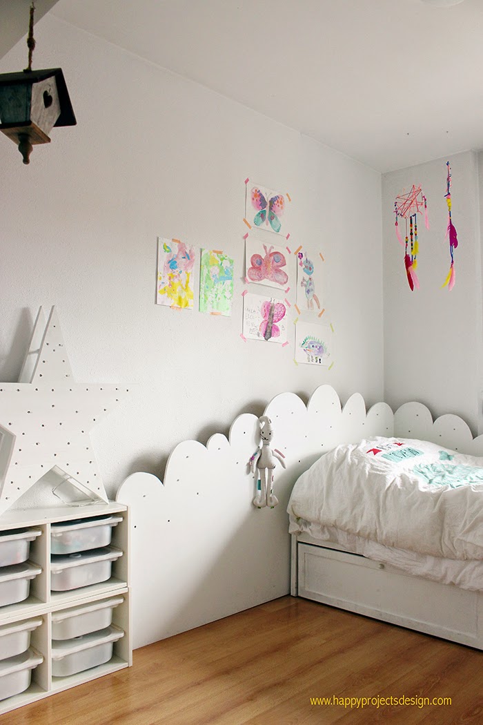 habitación para niñas DIY: dormir en una nube