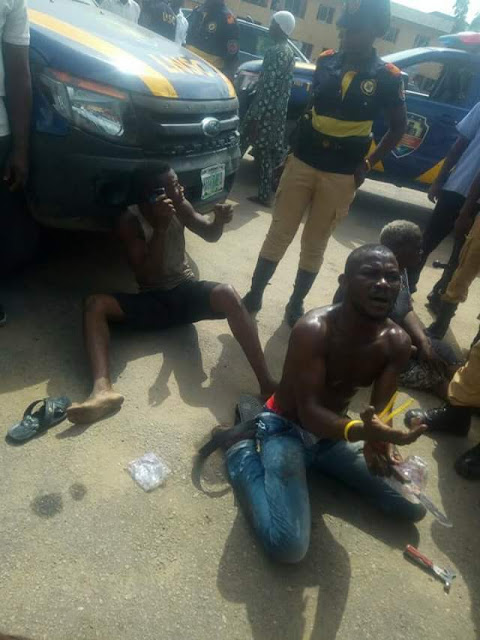  Photos: Lagos State Neighbourhood Safety Corp officer stabbed to death by suspected cultists for acting as police informant