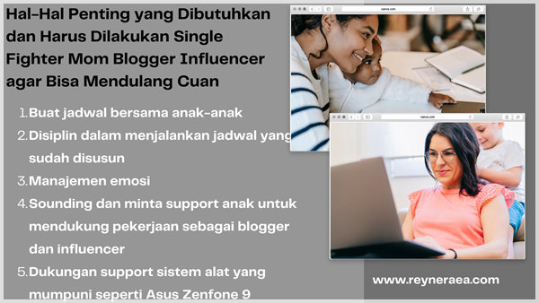 Hal-Hal Penting yang Dibutuhkan dan Harus Dilakukan Single Fighter Mom Blogger Influencer agar Bisa Mendulang Cuan