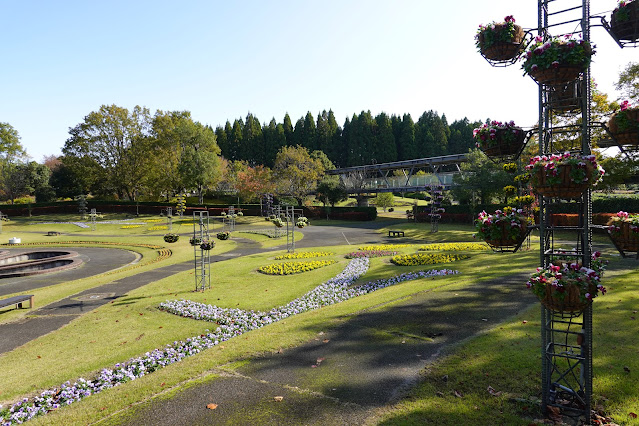 鳥取県西伯郡南部町鶴田　とっとり花回廊　秋の霧の庭園