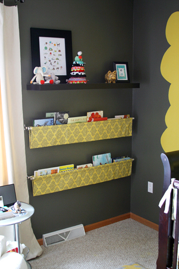 Polly Want A Crafter?: Hanging Fabric Book Shelves