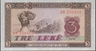 Albania 3 Lek 1976 P# 41