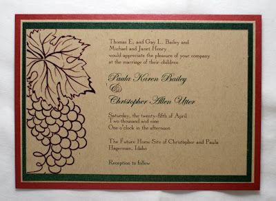 Winery Wedding Invitations on Winery Invitation