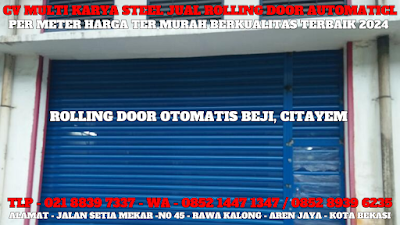 GAMBAR, ROLLING DOOR AUTOMATIC, BEJI, HARGA ROLLING DOOR OTOMATIS PER METER TERBARU 2024