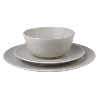 Jen Widners light gray modern dinnerware set called dinera from IKEA