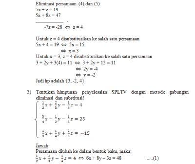 Bank Soal Matematika Kelas X Sma Sistem Persamaan Linear Tiga