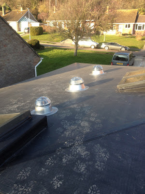 solatube light-pipe domes, seen from the roof