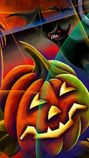 3D Halloween Pumpkins iPhone 5 Wallpapers