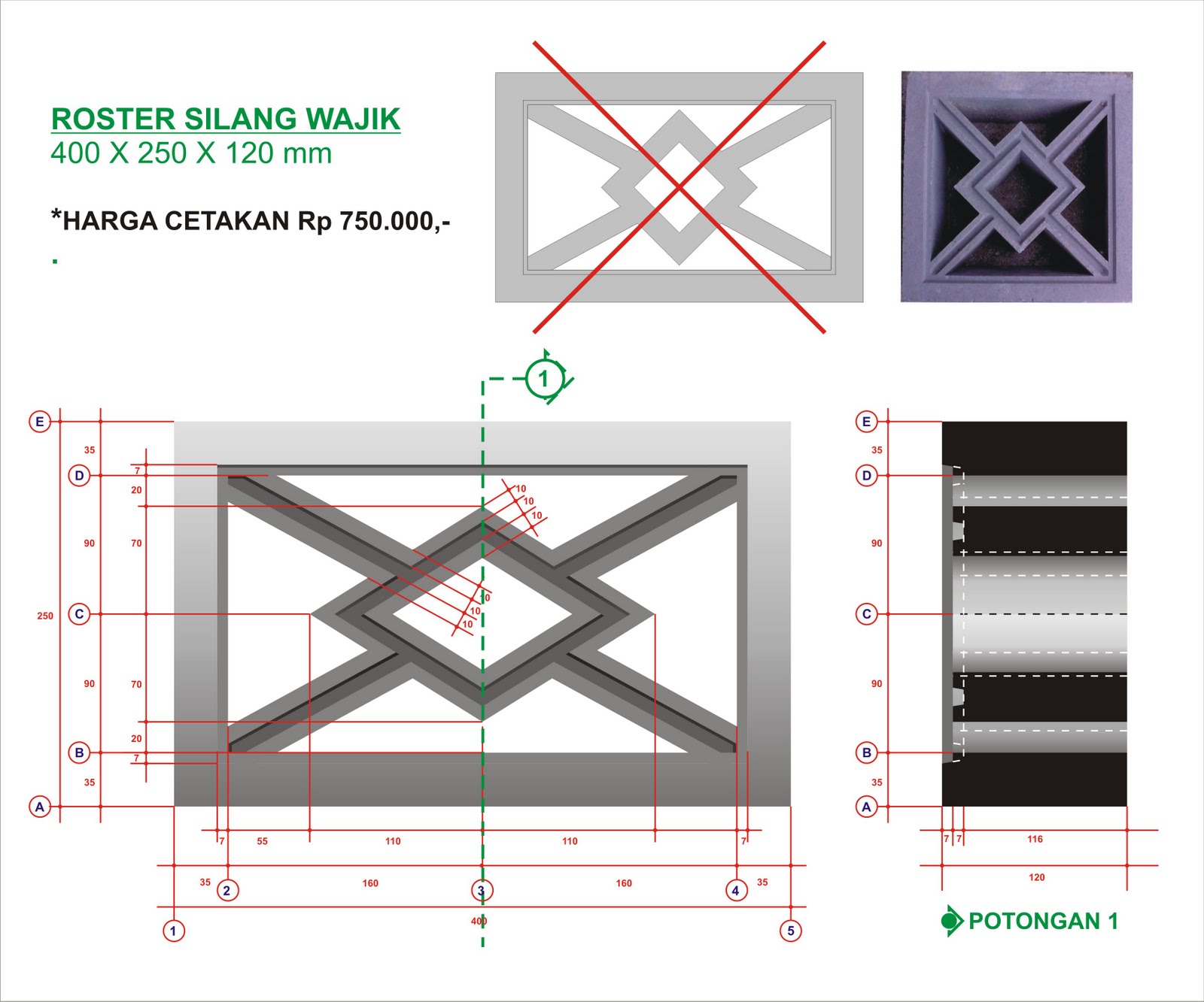 GRC ARTIKON DESAIN dan GAMBAR  DETAIL LOSTER