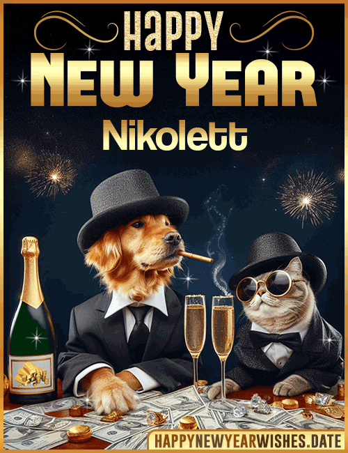 Happy New Year wishes gif Nikolett