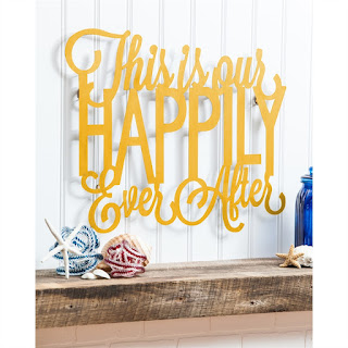 Happily Ever After wall art - cutout metal