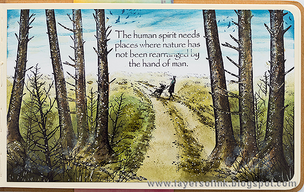 Layers of ink - Forest Walk Scenic Stamping by Anna-Karin with Stampscapes stamps.