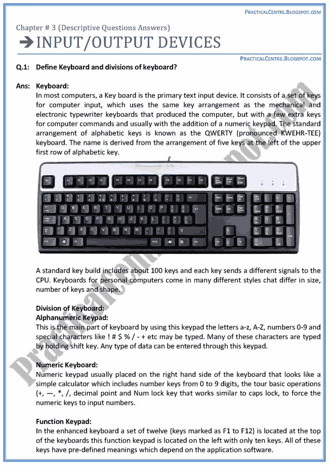 input-output-devices-descriptive-questions-answers-computer-ix