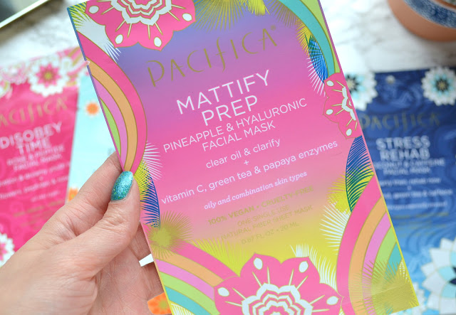 Pacifica Disobey Time, Pollution Fight, Stress Rehab and Mattify Prep Facial Masks