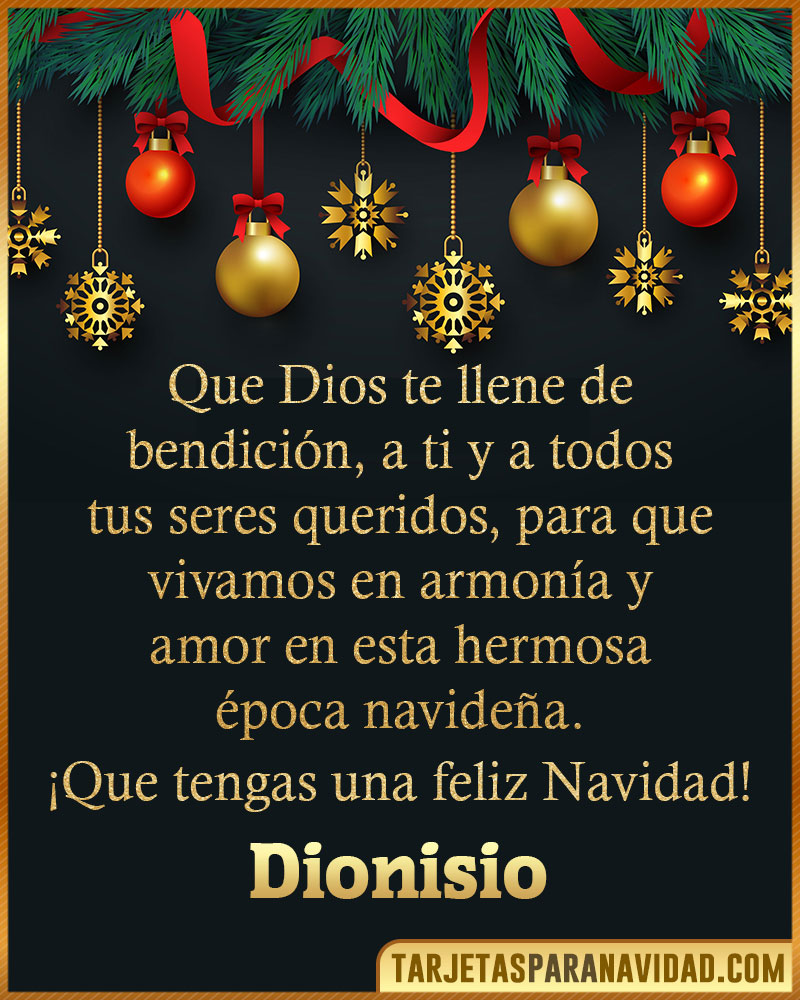 Frases cristianas de Navidad para Dionisio