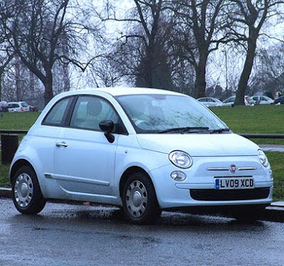 New Fiat 500 "sky blue"