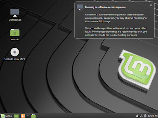 tampilan desktop linux mint 19 tara