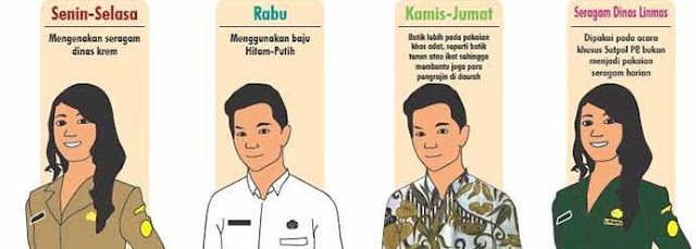 gambar baju Dinas PNS Tahun 2017