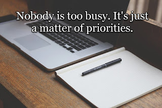 Staying Alive is Not Enough :Nobody is too busy. It's just a matter of priorities.