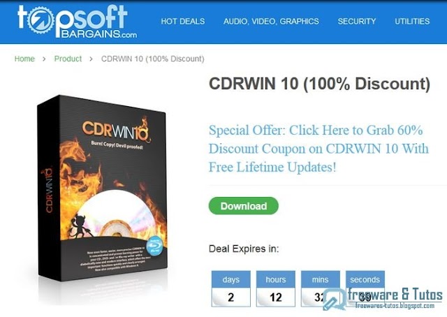 Offre promotionnelle : CDRWIN 10 à nouveau gratuit !