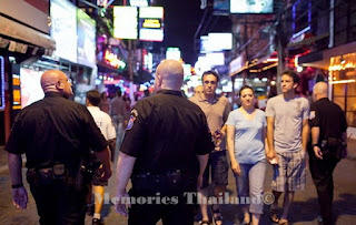 Two police volunters at Pattaya Walking Street