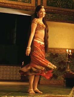 full body with navel show with bare feet