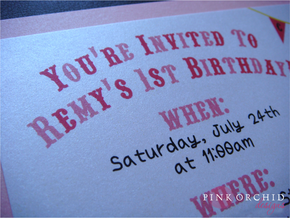 Pink Orchid Weddings Remy's Candyland Birthday Invitations