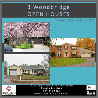 3 Woodbridge Open Houses Nov 21 and Nov 22