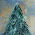 Taking Down the Tree, Portrait of Evergreen in Acrylic