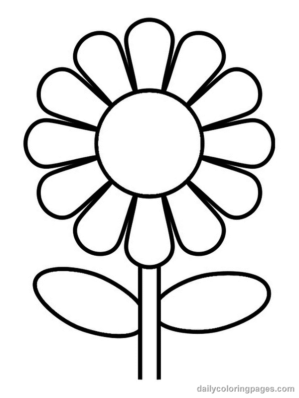 Flower Coloring Pages Kids - Flower Coloring Page