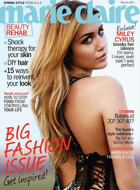 Miley Cyrus Marie Claire Magazine Wallpapers