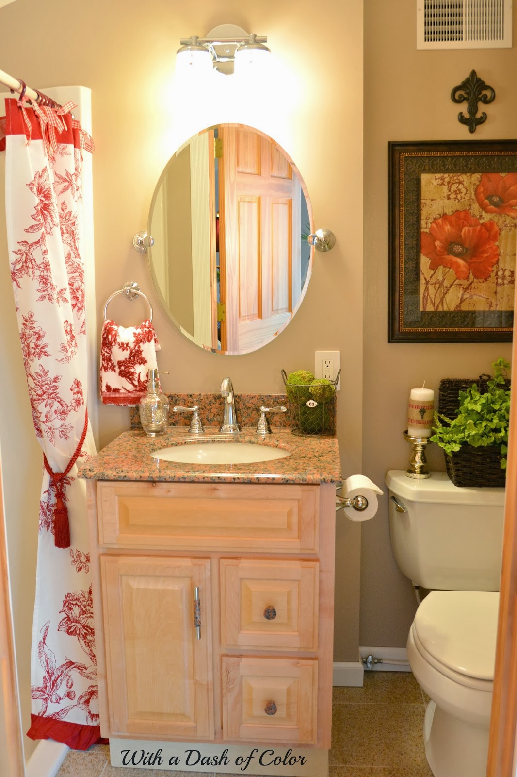 With a Dash of Color French Country  Bathroom 